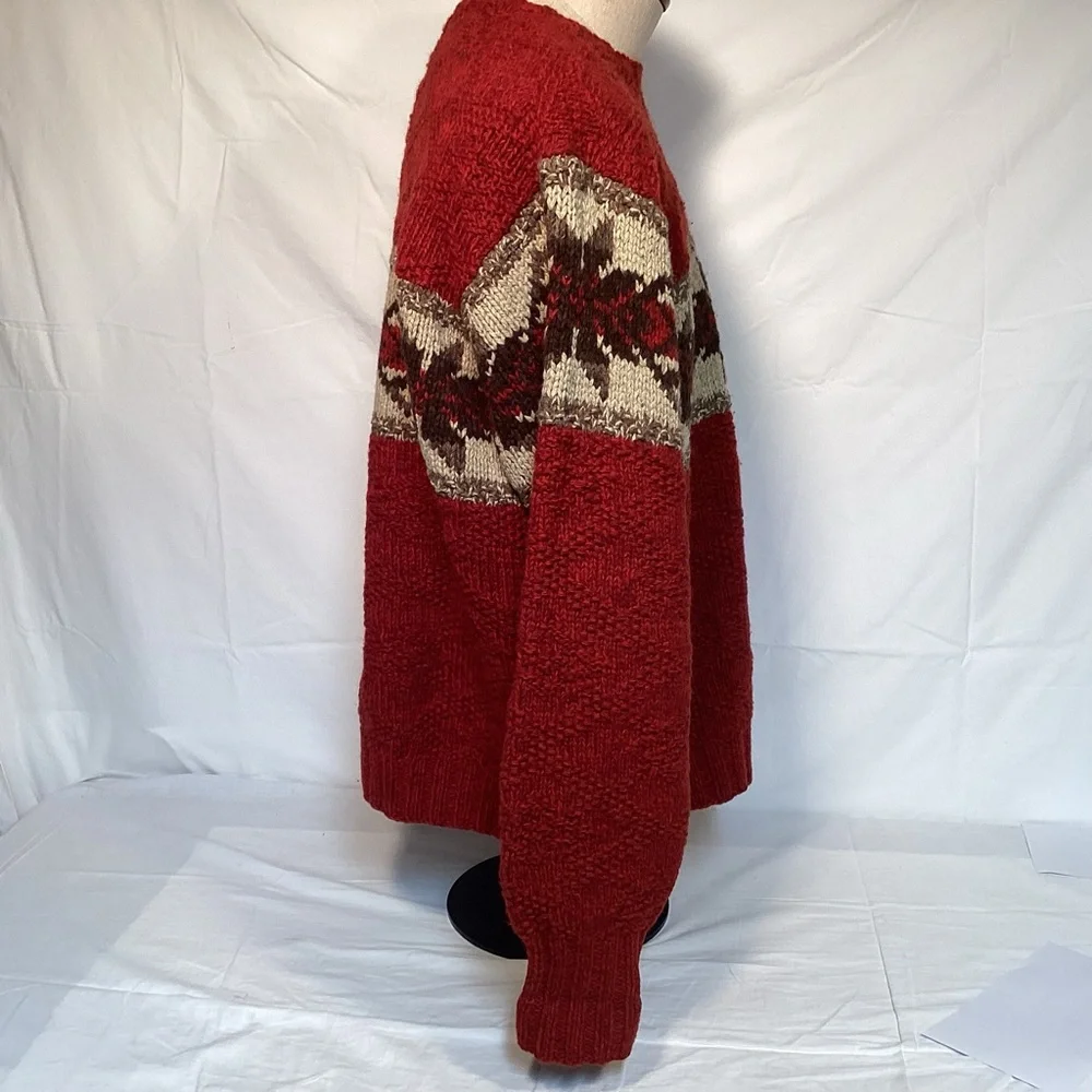 Polo Ralph Lauren Vintage Men's Southwestern Aztec Wool Hand Knit Sweater Large - Picture 3 of 10